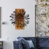 Décoration murale en bois et métal Walnut