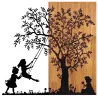 Décoration murale en bois et métal Walnut