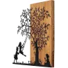 Décoration murale en bois et métal Walnut