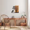 Décoration murale en bois et métal Walnut