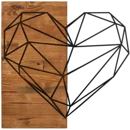 Décoration murale en bois et métal Walnut