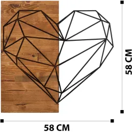 Décoration murale en bois et métal Walnut
