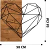 Décoration murale en bois et métal Walnut