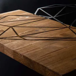 Décoration murale en bois et métal Walnut