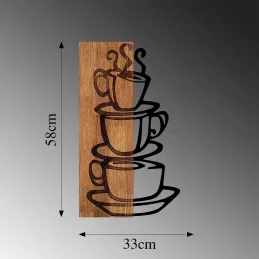 Décoration murale en bois et métal Walnut