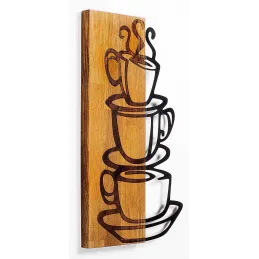 Décoration murale en bois et métal Walnut