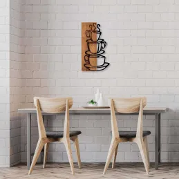 Décoration murale en bois et métal Walnut