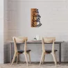 Décoration murale en bois et métal Walnut