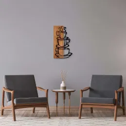 Décoration murale en bois et métal Walnut