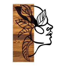 Décoration murale en bois et métal Walnut