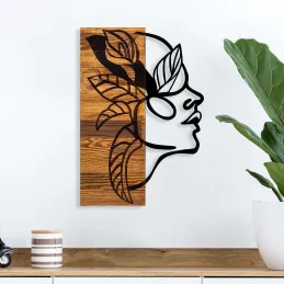 Décoration murale en bois et métal Walnut