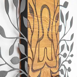 Décoration murale en bois et métal Walnut