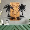 Décoration murale en bois et métal Walnut