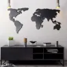 Décoration murale en métal Mappemonde