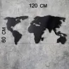Décoration murale en métal Mappemonde