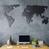 Décoration murale en métal Mappemonde
