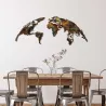 Décoration murale en métal Mappemonde