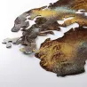 Décoration murale en métal Mappemonde