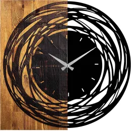 Horloge en bois et métal Clock