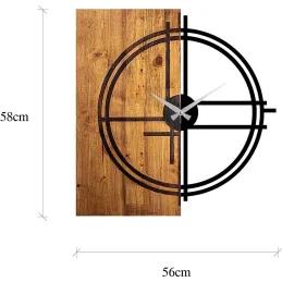 Horloge en bois et métal Clock