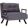 Fauteuil convertible en tissu Sando