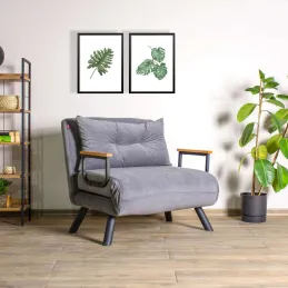 Fauteuil convertible en tissu Sando