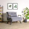 Fauteuil convertible en tissu Sando