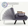 Fauteuil convertible en tissu Sando