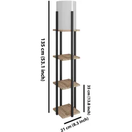 Etagère avec lampe intégrée Nora
