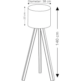 Lampadaire en MDF et PVC Floor