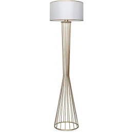 Lampadaire en métal doré Lamp