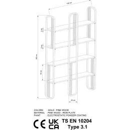 Etagère en aggloméré et métal Sierra