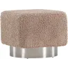 Pouf carré en polyester et acier Newton