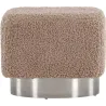 Pouf carré en polyester et acier Newton