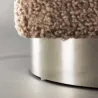 Pouf carré en polyester et acier Newton