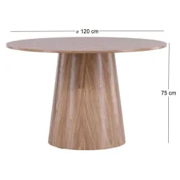 Table repas ronde 120 cm Lanzo