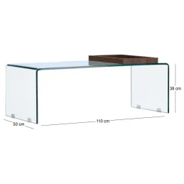 Table basse en verre Telemark