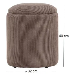 Pouf coffre en polyester Limpen