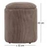 Pouf coffre en polyester Limpen