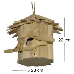 Nichoir rond en bois d'albésia