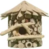 Nichoir demi-rond en bois d'albésia à accorcher