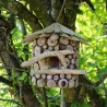 Nichoir demi-rond en bois d'albésia à accorcher