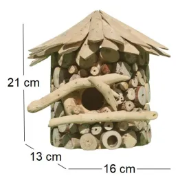 Nichoir demi-rond en bois d'albésia à accorcher