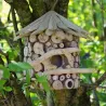Nichoir demi-rond en bois d'albésia à accorcher