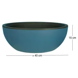Pot en plastique rond effet granit 40 cm
