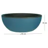 Pot en plastique rond effet granit 40 cm
