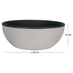 Pot en plastique rond effet granit 40 cm