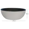 Pot en plastique rond effet granit 40 cm