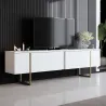 Meuble TV en aggloméré et métal Luxe