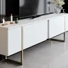 Meuble TV en aggloméré et métal Luxe